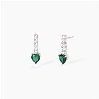 Orecchini Mabina Donna TENNIS CLUB in Argento Smeraldo sintetico 563803 - 563803